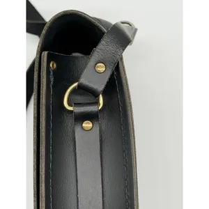 The Cambridge Satchel Company Saddle Bag Women Small Black Leather Crossbody thumbnail 4