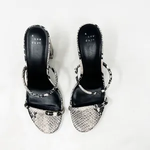 [A New Day] Snake Print Snakeskin Faux Leather Strappy Chunky Block Heels Sz 10 thumbnail 2