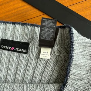 90s Vintage DKNY Jeans Sweater L Gray Ribbed Zipper Cuff Grunge Y2K Gorpcore Ski thumbnail 12