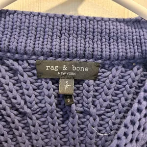 rag & bone Blue Chunky Knit Chevron Sweater Vest Sleeveless Crew Neck Small thumbnail 4