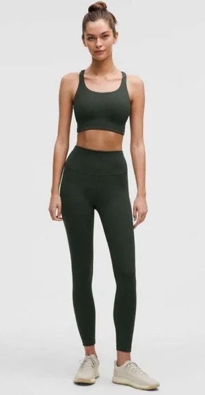 Lululemon Wunder Train High-Rise Tight 28"Rainforest Green Size 6 NWT thumbnail 1