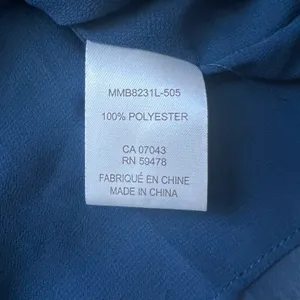 Amaryllis Blue Cut-Out Ruffle Trim Long Sleeve Blouse thumbnail 7
