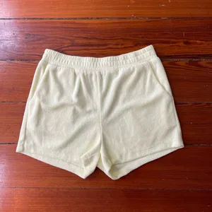 TicToc Butter Yellow Terrycloth Pull On Shorts Elastic Waist Pockets Sz M💚🍄 thumbnail 2