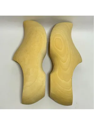 Dutch Holland Handmade Traditional Plain Solid Wood Wooden Clog Shoes Size 39 thumbnail 12