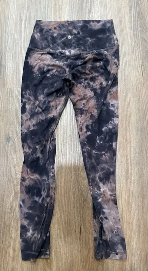 Lululemon Align HR Crop 25" Diamond Dye Graphite Grey Pink‎ Pastel Size 6 thumbnail 1