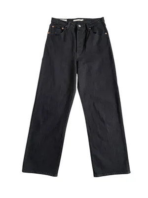 Levi’s Ribcage Straight Ankle Black Jeans Women’s Size 28 Button Fly thumbnail 2