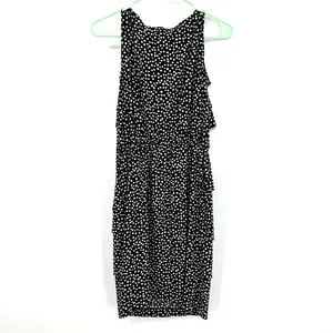 Danny and Nicole size small black‎ with white polka dots sleeveless tiered dress thumbnail 2