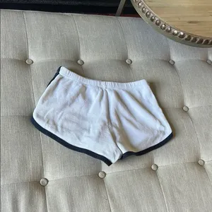 Brandy Melville White/Blue Trim Waffle Knit Lounge Shorts thumbnail 7