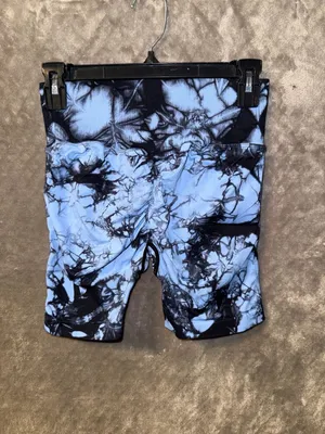 Women's High-Waisted Seamless Scrunch Butt Tie-Dye Athletic Shorts thumbnail 4