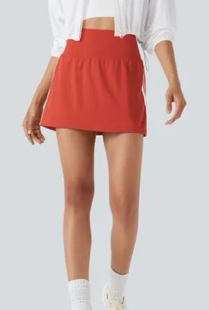 Halara SoftlyZero High Waisted Tummy Control 2-in-1 Color Block Mini Skort thumbnail 1
