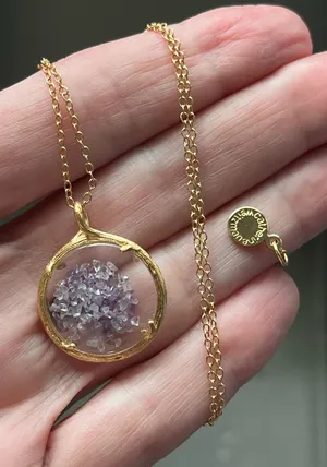 Catherine Weitzman birthday shaker necklace Gold thumbnail 1