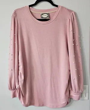 MATERNITY Skönhet Pullover Sweater with Pearls on Sleeves thumbnail 1