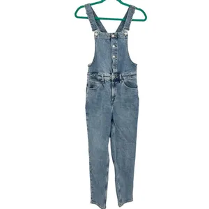 Free People Shelby Denim Overalls Blue Wash‎ Size 27 thumbnail 3