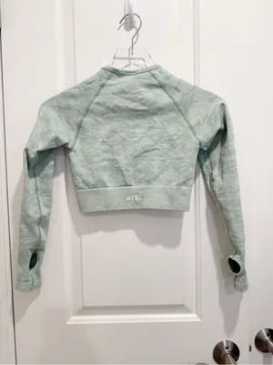 AYBL Evolve‎ Camo Sleeveless Crop Top Long Sleeves Green thumbnail 4