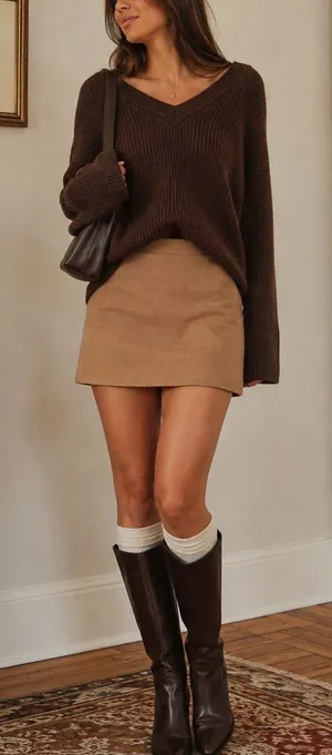 NWT Abercrombie & Fitch Classic Tan Mini Skirt thumbnail 1