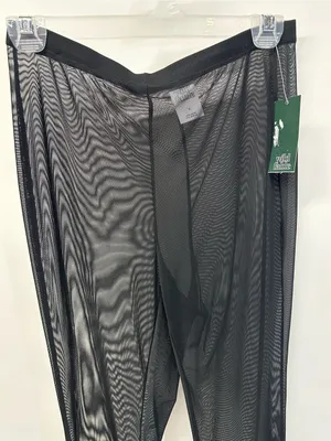NWT wild fable Black Sheer Mesh Swim Coverup Pants Small thumbnail 2