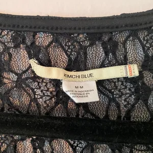 Kimchi Blue Black Lace Long Sleeve Top Coquette Whimsy Fairy Women's size Medium thumbnail 2