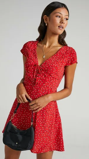 Showpo Secret Cure Dress in Red Size 4 New with tag thumbnail 1