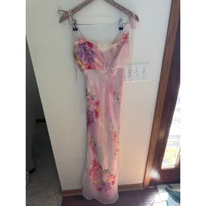 FOR LOVE & LEMONS Lisa Maxi Dress in Pink Size Large thumbnail 7
