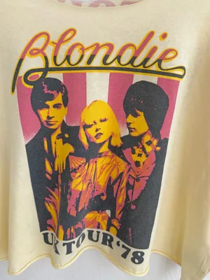 Blondie UK Tour 78 Graphic Cropped Off-the-Shoulder Band Tee thumbnail 2