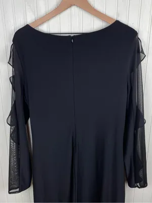 Lauren Ralph Lauren Georgette Ruffle Long-Sleeve Sheath Cocktail Dress Size 16 thumbnail 9