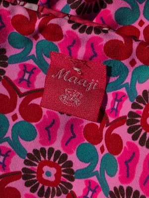 Maaji Pink Reversible Tie Strap Bikini M thumbnail 8