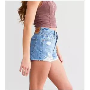 New Levi's Size 27 Women's 501 Original Fit High Rise Shorts Oxnard Athens Jump thumbnail 2