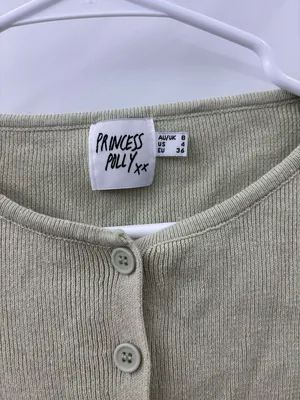 Princess Polly cropped button up sweater thumbnail 3