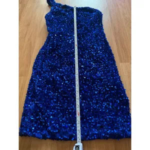 Lavetir Royal Blue Sequin One Shoulder Cutout Open Back Cocktail Dress NEW thumbnail 6