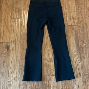 Paige black exposed zipper fly flare stretch pants size 26 thumbnail 9
