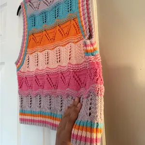 ZARA multicolor knit vest sweater thumbnail 5