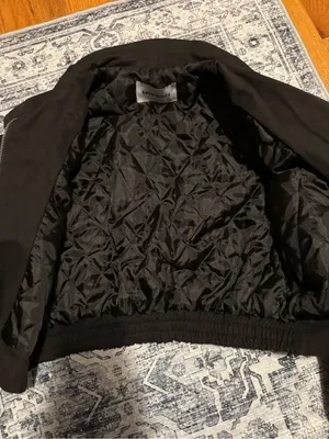 ZARA Black Cotton Cropped Jacket XS/S thumbnail 2