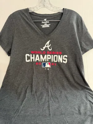 Fanatics Gray Atlanta Braves 2021 World Series Champions Tee thumbnail 1