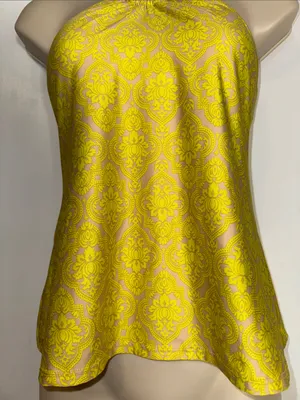 Antonio Melani Boho Print Tankini Swim Top w Halter Ties Women’s S Small thumbnail 3
