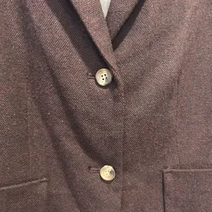 Gap The Academy Blazer Womens 10 Burgundy Wool Blend Two Button Tailored Jacket thumbnail 2