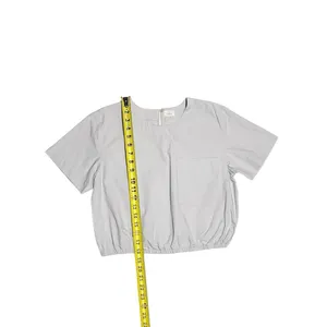 Aritzia Wilfred Cotton Lausanne Blouse in Lune (grey) in size Medium thumbnail 6