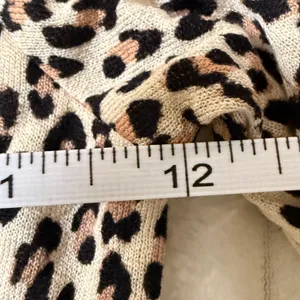 Urban Outfitters Leopard Peplum Blouse Puff Sleeve Tie Front Animal Print Top M thumbnail 4