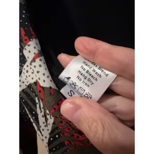 Pia Colors Maxi Dress S Multicolor Tropical Leaf Print Open Back Long Sleeve thumbnail 6