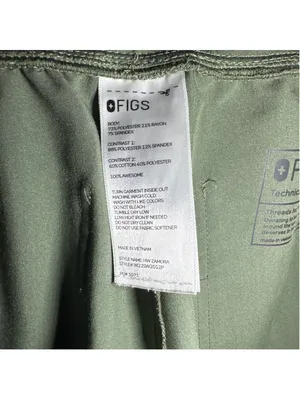 FIGS Jogger Scrub Pants XS Green Orange 26” inseam thumbnail 3