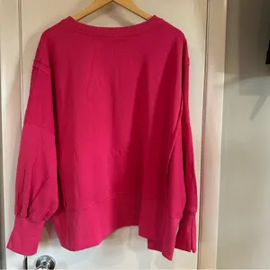Fantastic Fawn French Terry Let’s Go Girls Sequin Sweatshirt. Hot pink. Medium. thumbnail 4