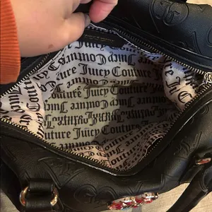 Juicy Couture Glitzed Out Black Hobo Crossbody Satchel Purse‎ Bag Gold y2k gems thumbnail 4