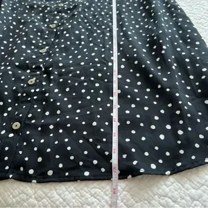 ✨ Full Moon Maternity Polka Dot Black White Dress Large‎ thumbnail 12