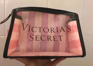 NWT Victoria’s Secret Clear Stripe Cosmetics Bag thumbnail 1