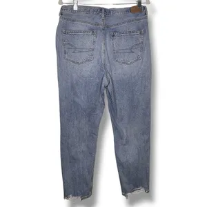 American Eagle Mom Jeans Distressed Denim Jeans Size 12 thumbnail 7