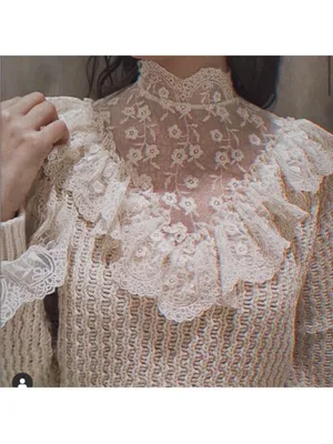 Lace Knit Sweater size small thumbnail 2