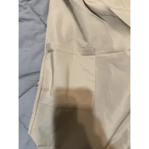 Beige Scrub Work Pants L Blood Resistant Latex Free 30" Inseam Pockets New thumbnail 7