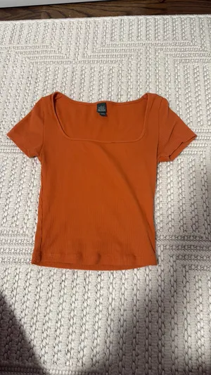 Wild Fable Orange Short Sleeve Top thumbnail 2