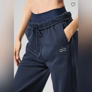 Alo Yoga NWT Accolade High Waist Jogger Sweatpants Navy Blue Size L thumbnail 4