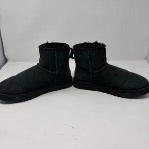 UGG Classic Mini II Suede Shearling Ankle Boot Black Women Size 7 thumbnail 6