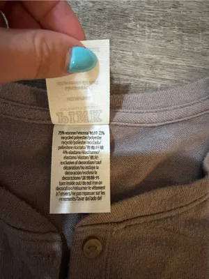 PINK Victoria’s Secret Cozy Long-Sleeve Sleep Shirt in Iced Coffee Brown thumbnail 5